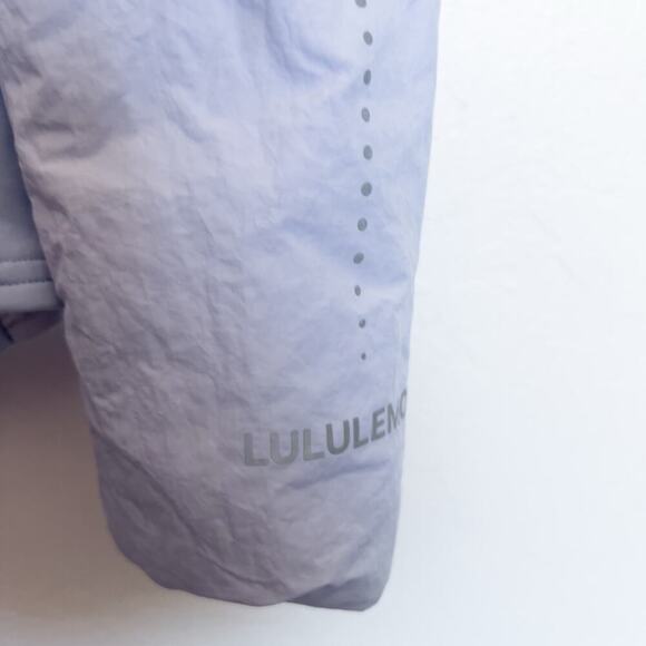 Lululemon Jacket Sz 8 Full Zip Puffer Detachable Hood Zip Pastel Blue W4BT6S - Picture 4 of 10